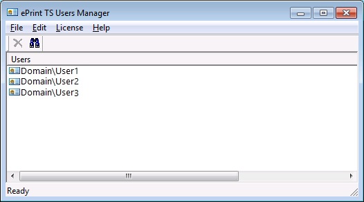 ePrint Terminal Server Users Manager  Screenshot